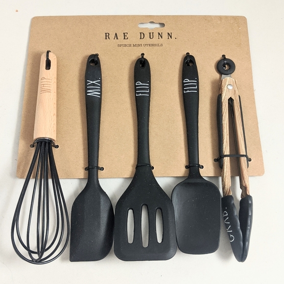 🏷️Rae Dunn Mini Kitchen Utensils. Black. - Picture 2 of 4